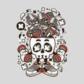 Barbell Skull Head Transfer